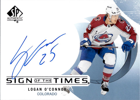 2024-25 Logan O'Connor Upper Deck Sp Authentic SIGN OF THE TIMES AUTO #SOTT-LO Colorado Avalanche