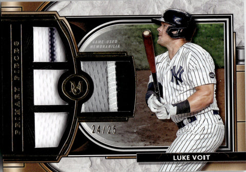 2021 Luke Voit Topps Museum QUAD PATCH JERSEY 24/25 RELIC #SPQR-LV New York Yankees