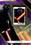 2022 Kylo Ren Topps Star Wars Masterwork PURPLE COMMEMORATIVE STAMP 26/50 RELIC #SC-KR