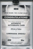 2023 Olivia d'Abo as Luminara Unduli Topps Star Wars Signature Series AUTO AUTOGRAPH #A-OD