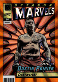2022 Dustin Poirier Panini Donruss UFC HOLO ORANGE LASER OCTAGON MARVELS #8 Lightweight