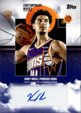 2025-26 Koby Brea Topps CONTEMORARY MARKS ROOKIE AUTO AUTOGRAPH RC #CM-KB Phoenix Suns