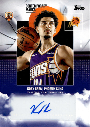 2025-26 Koby Brea Topps CONTEMORARY MARKS ROOKIE AUTO AUTOGRAPH RC #CM-KB Phoenix Suns