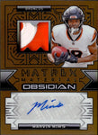2024 Marvin Mims Panini Obsidian GOLD MATRIX MATERIALS PATCH AUTO 10/10 AUTOGRAPH RELIC #MMA-MMS Denver Broncos