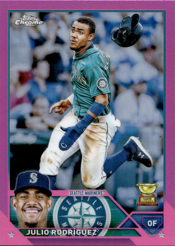 2023 Julio Rodriguez Topps Chrome PINK REFRACTOR #200 Seattle Mariners