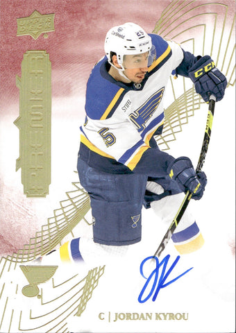 2022-23 Jordan Kyrou Upper Deck Premier AUTO AUTOGRAPH #64 St. Louis Blues