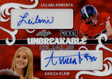 2024 Leilani Armenta Ashlea Klam Leaf Women of Sport RED UNBREAKABLE DUAL AUTO 3/3 AUTOGRAPH #UD-18 Football