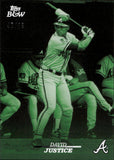 2024 David Justice Topps Black & White GREEN 47/99 #20 Atlanta Braves