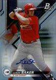 2019 Luken Baker Bowman Platinum TOP PROSPECT AUTO AUTOGRAPH #TOP-45 St. Louis Cardinals