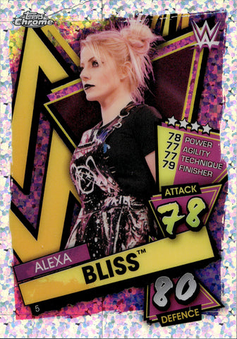 2021 Alexa Bliss Topps Chrome WWE Slam Attax SPECKLE REFRACTOR #5 Monday Night Raw