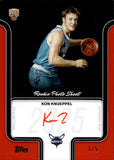 2025-26 Kon Knueppel Topps RED ROOKIE PHOTO SHOOT AUTO 1/5 AUTOGRAPH RC #RP-KK Charlotte Hornets