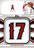 2022 Shohei Ohtani Topps Series 1 JERSEY NUMBER MEDALLION COMMEMORATIVE RELIC #JNM-SO Anaheim Angels