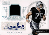 2012 Howie Long Panini National Treasures CENTURY MATERIALS GAME USED JERSEY AUTO 13/25 AUTOGRAPH RELIC #55 Los Angeles Raiders HOF