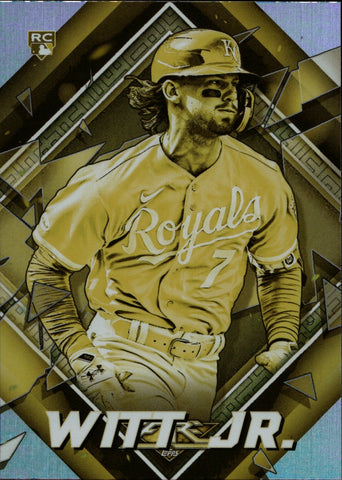 2022 Bobby Witt Jr. Topps Fire GOLD MINTED ROOKIE RC #198 Kansas City Royals
