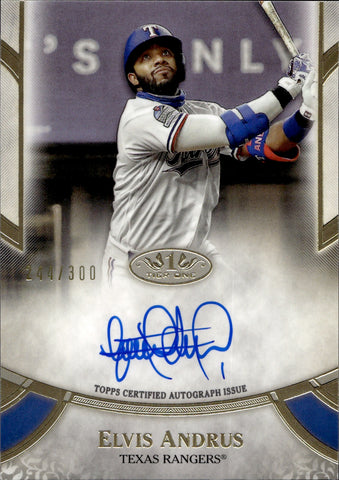 2021 Elvis Andrus Topps Tier One PRIME PERFORMERS AUTO 244/300 AUTOGRAPH #PPA-EA Texas Rangers