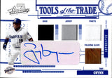 2005 Tony Gwynn Absolute Memorabilia TOOLS OF THE TRADE QUAD SHOE JERSEY PANTS GLOVE AUTO 16/25 AUTOGRAPH RELIC #TT-192 San Diego Padres HOF