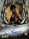 2025 Je'Von Evans Topps Universe WWE NEXT LEVEL AUTO AUTOGRAPH #NLA-JVE NXT