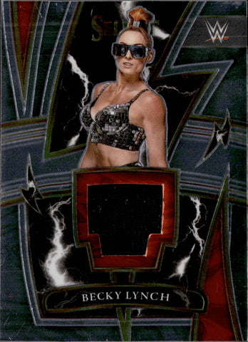 2022 Becky Lynch Panini Select WWE SPARKS SHIRT RELIC #SP-BLY Monday Night Raw 2