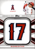 2022 Shohei Ohtani Topps Series 1 JERSEY NUMBER MEDAILLION COMMEMORATIVE RELIC #JNM-SO Anaheim Angels