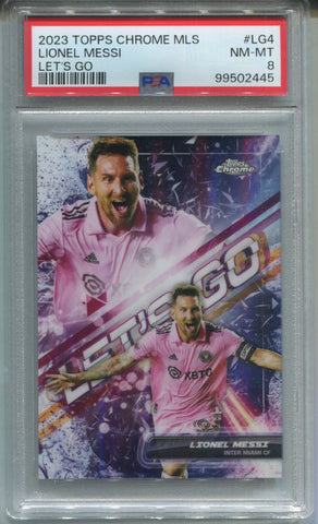 2023 Lionel Messi Topps Chrome MLS LET'S GO PSA 8 #LG4 Inter Miami CF 2445