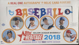 2018 Topps Heritage Baseball Hobby, Box