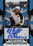 2025 Raymond Bourque Leaf Metal Legends Hockey BLUE METALLIC INSCRIPTIONS AUTO 1/4 AUTOGRAPH #MI-RB1 Boston Bruins