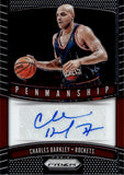 2019-20 Charles Barkley Panini Prizm PENMANSHIP AUTO AUTOGRAPH #PM-CBK Houston Rockets HOF