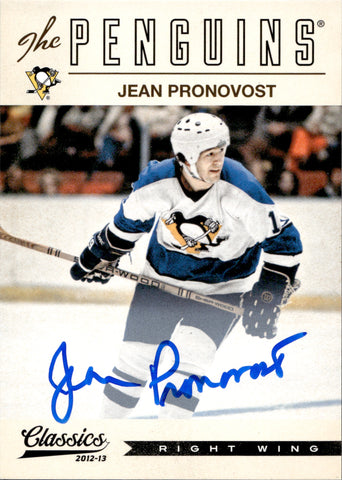 2012-13 Jean Pronovost Panini Classics Signatures AUTO AUTOGRAPH #163 Pittsburgh Penguins