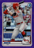 2020 Casey Martin Chrome Draft 1ST BOWMAN PURPLE REFRACTOR 221/250 #BD-73 Philadelphia Phillies