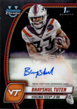2024 Bhayshul Tuten Bowman Chrome University 1ST BOWMAN AUTO AUTOGRAPH #PA-BTU Jacksonville Jaguars