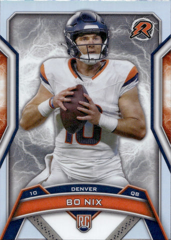 2024 Bo Nix Panini Topps Resurgence REFRACTOR ROOKIE RC #125 Denver Broncos 1