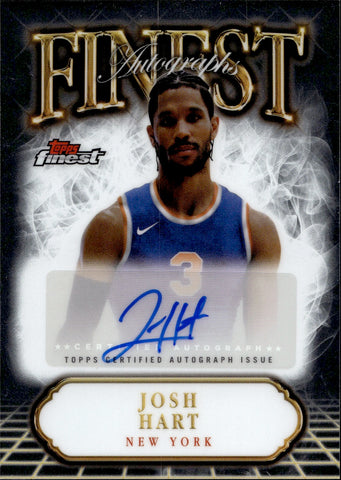 2024-25 Josh Hart Topps Finest FINEST AUTO AUTOGRAPH #FA-JH New York Knicks
