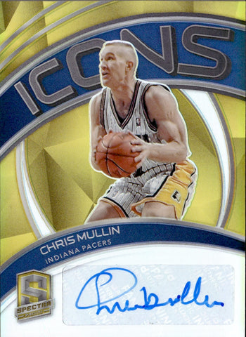 2020-21 Chris Mullin Panini Spectra ICONS GOLD AUTO 10/10 AUTOGRAPH #ICO-CMU Indiana Pacers HOF