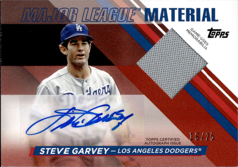 2024 Steve Garvey Topps Series 2 RED MAJOR LEAGUE MATERIAL JERSEY AUTO 16/25 AUTOGRAPH RELIC #MLMA2-SG Los Angeles Dodgers