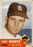 1953 Vic Wertz Topps #142 St. Louis Browns BV $40