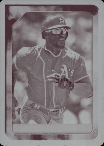 2021 Starling Marte Topps Gallery MAGENTA PRINTING PLATE 1/1 ONE OF ONE #2 Oakland A's