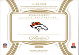 2025 Ed McCaffrey Pannini Flawless RUBY RED PATCH AUTO 13/15 AUTOGRAPH RELIC #PA-EMY Denver Broncos
