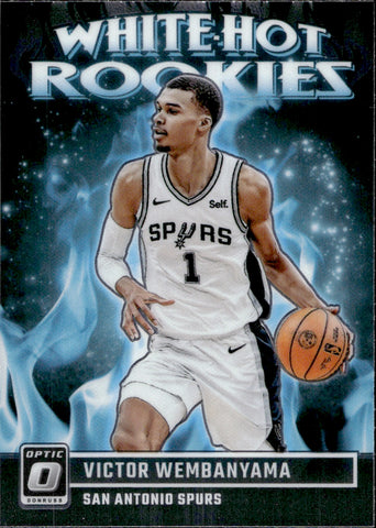 2023-24 Victor Wembanyama Donruss Optic WHITE HOT ROOKIE RC #2 San Antonio Spurs