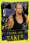 2021 Undertaker Topps Chrome Slam Attax "THANK YOU TAKER" YELLOW REFRACTOR 06/99 #123 WWE Legend