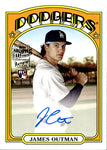 2023 James Outman Topps Archives 1972 FAN FAVORITES ROOKIE AUTO AUTOGRAPH RC #72FF-JO Los Angeles Dodgers