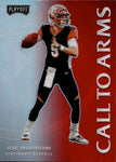2020 Joe Burrow Panini Playoff ROOKIE RED CALL TO ARMS RC #CA-17 Cincinnati Bengals