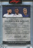 2023 Karim Benzema Eduardo Camavinga Antoine Griezmann Leaf Superlative BLACK FOIL SIGNATURE SQUAD TRIPLE AUTO 3/3 AUTOGRAPH #SQ-1 France