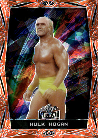 2024 Hulk Hogan Leaf Metal Legends ORANGE CRYSTAL 4/6 #9 WWE Legend