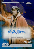 2024 Ralph Brown as Ric Olie Autograph Topps Chrome Star Wars #AU-RB KAMINO AQUA REFRACTOR 127/199 AUTO