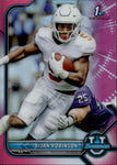 2021-22 Bijan Robinson Bowman University 1ST BOWMAN PINK REFRACTOR ROOKIE RC #21 Atlanta Falcons 3