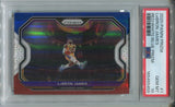 2020-21 LeBron James Panini Prizm RED, WHITE, AND BLUE PRIZM KOBE TRIBUTE DUNK PSA 10 #1 Los Angeles Lakers 5459