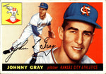 1955 Johnny Gray Topps ROOKIE RC #101 Kansas City Athletics BV $15