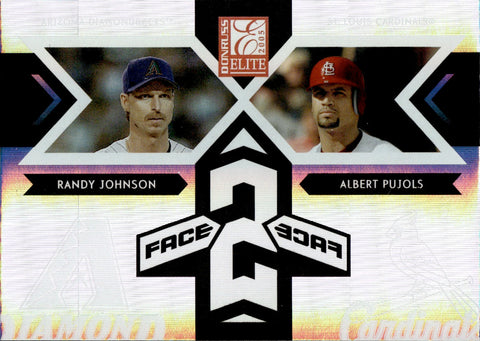 2005 Albert Pujols Randy Johnson Donruss Elite FACE 2 FACE 0318/1500 #FF-17 Cardinals Diamondbacks