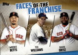 2019 Mookie Betts Ted Williams David Ortiz Topps GOLD FACES OF THE FRANCHISE 11/50 #FOF-5 Boston Red Sox