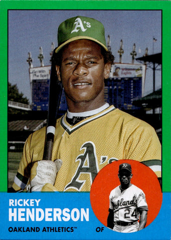 2022 Rickey Henderson Topps Archives GREEN  56/125 Oakland Athletics #63